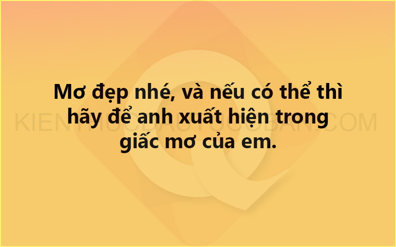 Loi chuc ngu ngon cho NGUOI YEU Cap chuc ny ngu ngon
